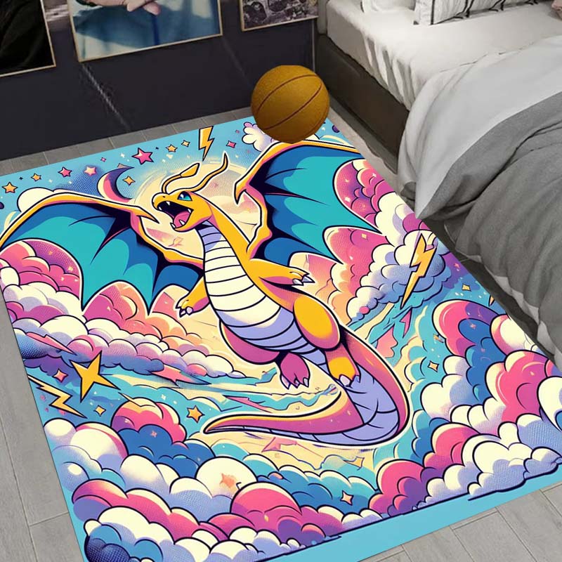 Charizard Charmander Pokemon Living Room Non-Slip Area Rug Soft Carpet for Bedroom Kids Playroom Sofa,Home Decor Doormat Gift-22