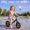 11.2" Balance Bike for 2-5 Years, Toddler Bike with Lighting Wheels, Adjustable Seat & Handlebar, Black