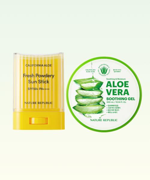 [SET] California Aloe Soft Sun Stick 24g + Soothing Gel 300ml