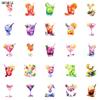 10 30 50Pcs Cartoon Cocktail Drinks Stickers Kawaii Mojito Aesthetic Diy Kid Travel Luggage Fridge Decal Graffiti Sticker Pack