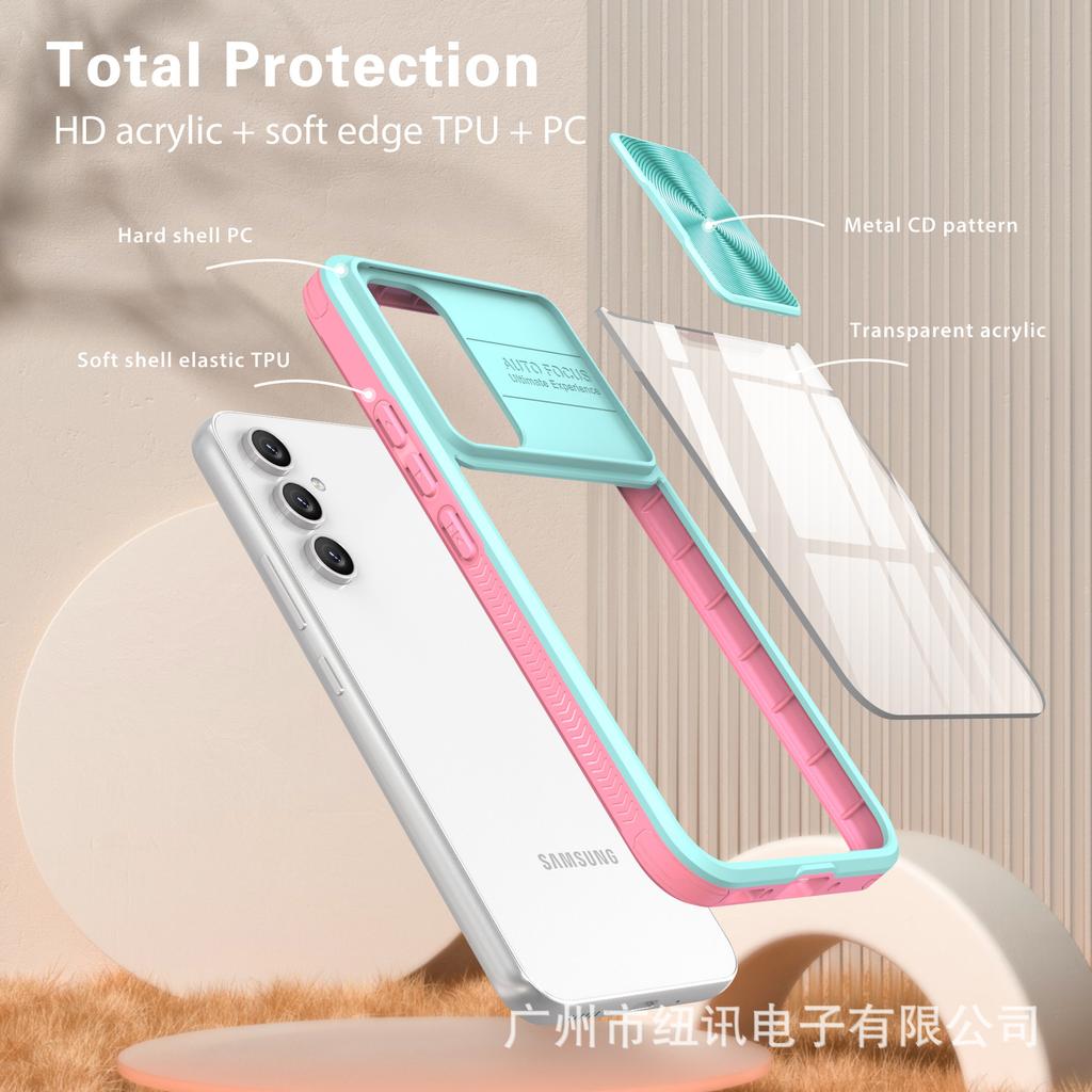 Ακρυλική θήκη κάμερας για Samsung Galaxy A55 A35 A25 A15 A05 A05S A54 A34 A24 A14 A53 A33 A23 A13 A52 S24 Ultra S23 FE S22 Διαφανής θήκη