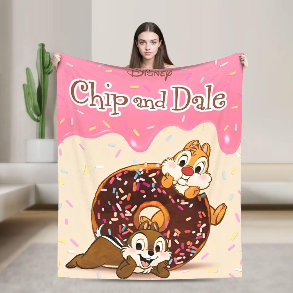 Chip 'n' Dale And Friends Wool Blankets Cartoon Customized Throw Blanket for Home 200x150cm Plush Thin Quilt