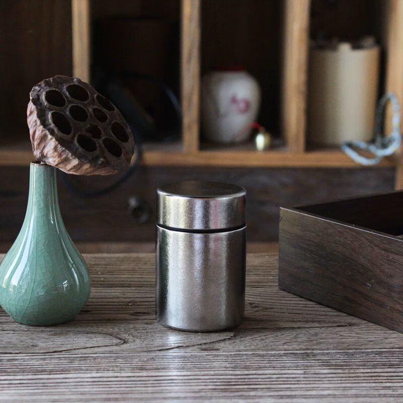 XuanKunPai Pure Titanium Portable Tea Caddy