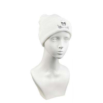 New Hip Hop Men's Knitted Hat Elastic Embroidered Skull Cold Cap Thicken Women's Winter Cap Sports
