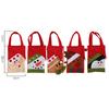 1 Pack Korb Weihnachts-Süßigkeitentüten Taschen Tragbare Weihnachtsmann Apfel Geschenktüte Hochzeits-Süßigkeitentragetasche für Party Heimdeko