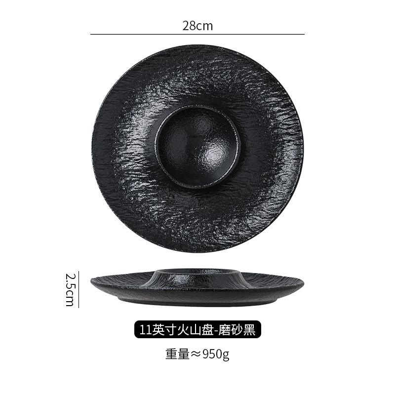 Kreativní keramické talíře na krevety s miskami na ocet, komerční talíře na knedlíčky a domácí lehce luxusní čínské nádobí