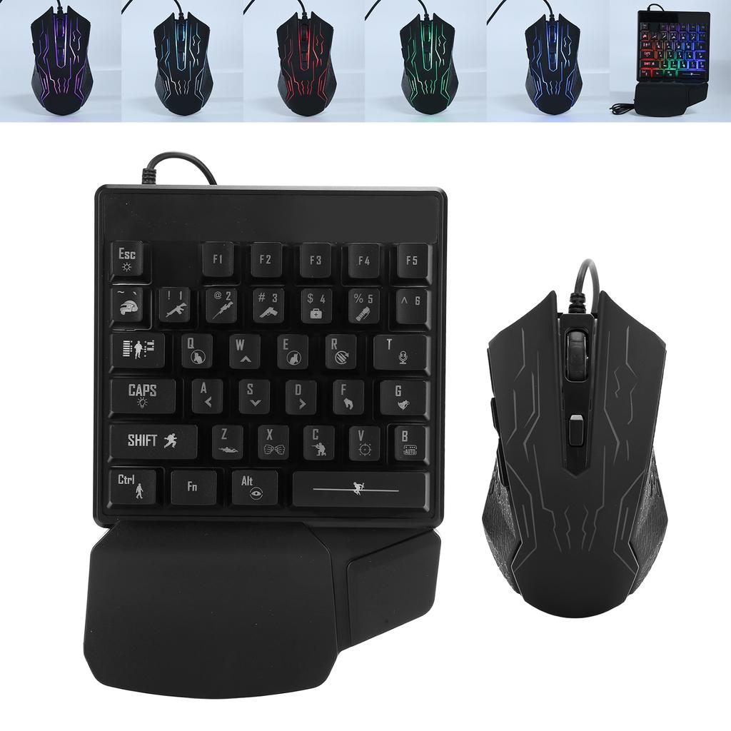 OneHanded Keyboard Mouse Set Manipulator Feel ESports Universal Accessories JX200