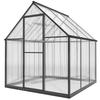 Invernadero de Policarbonato con Puerta Abatible y Ventana Ajustable, Invernadero para Caminar con Canalón de Lluvia, 1.68 x 1.83 m, Negro