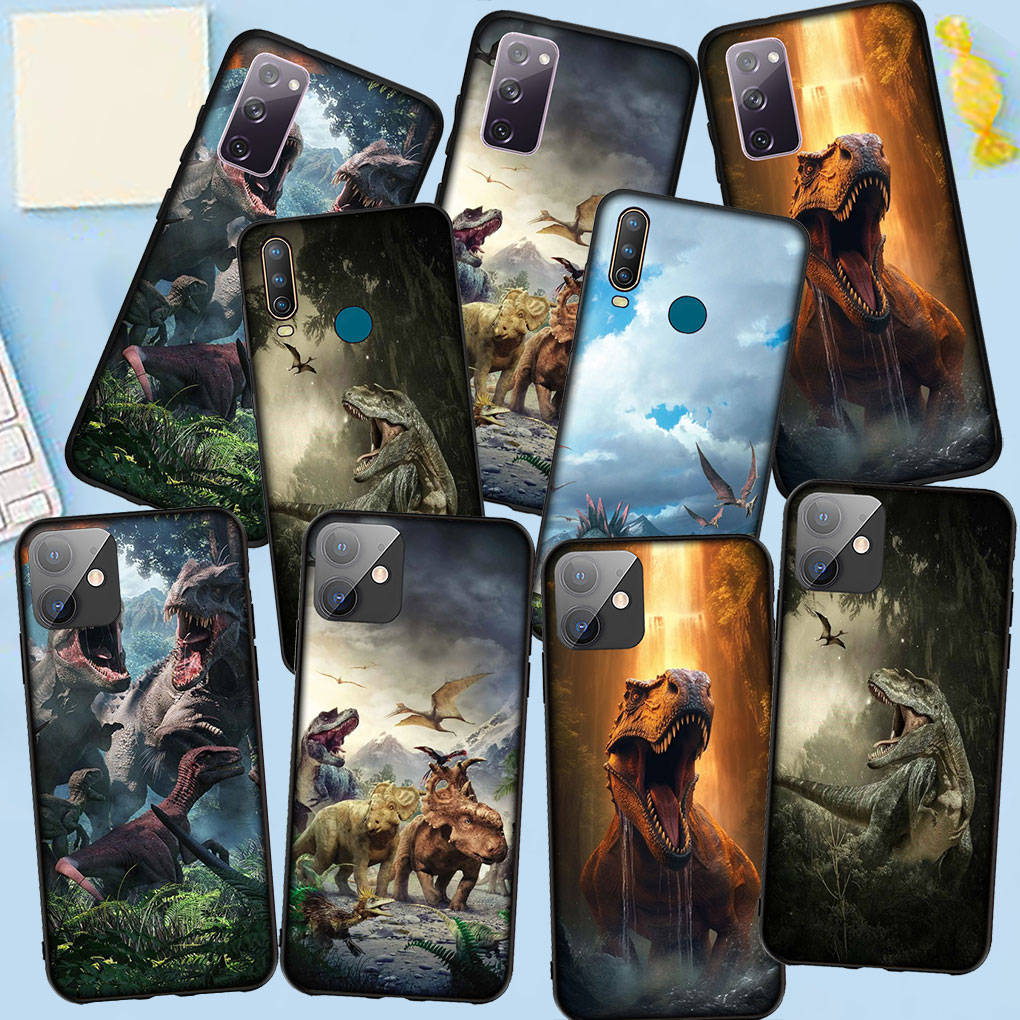 Phone Case for Samsung Galaxy S25 S24 S23 iPhone 16 15 Xiaomi Redmi Note 14 13 12 16E X 11 Pro Max OPPO Moto Huawei P30 A14C A06Cartoon Dinosaur Cover