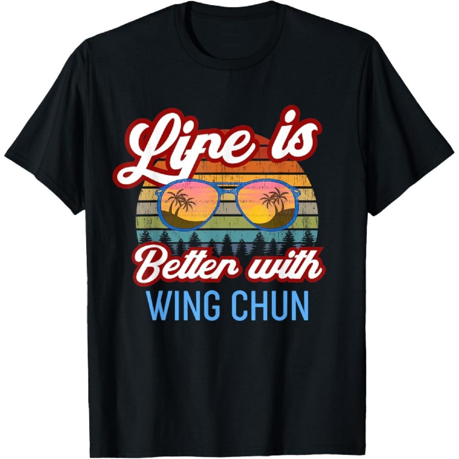 Wing Chun Vintage Sunset. Life is Better With Wing Chun! T-Shirt S