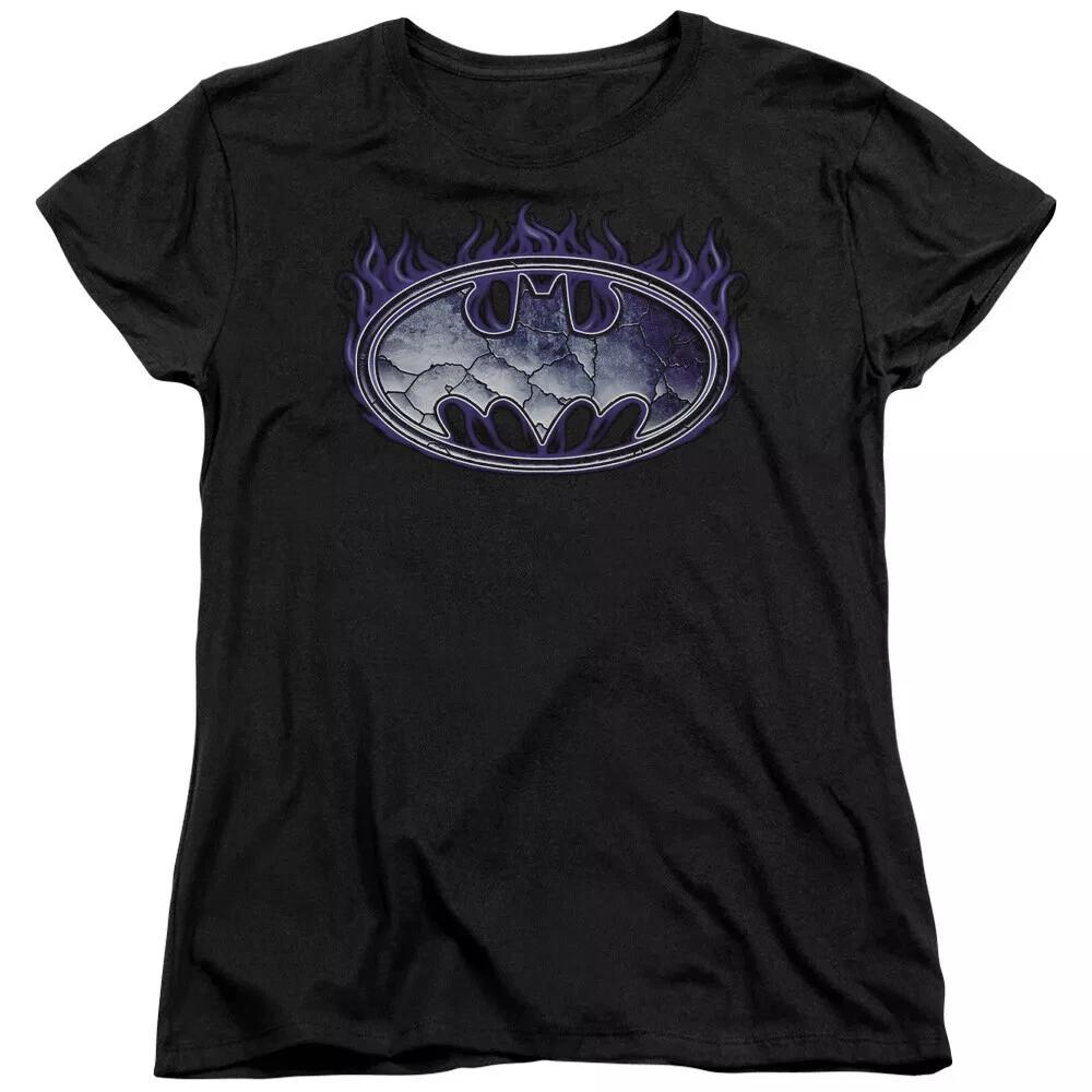 Batman  Cracked Shield  Women s T-Shirt S