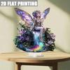 1pcs Fairy Butterfly Statue Decoration, Easy To Install Base, Suitable for Home Decoration, Office Decoration
