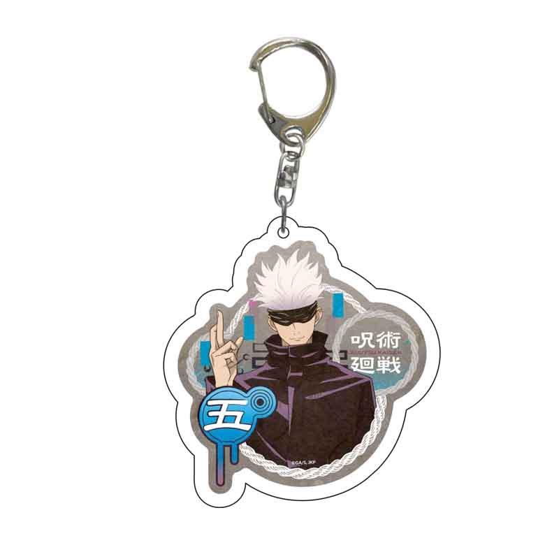 Jujutsu Kaisen Anime Keychain Itadori Yuji Gojo Satoru Cartoon Acrylic Bag Keyring Pendant Cos Accessory
