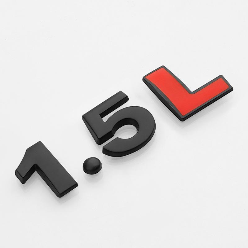 Car Displacement Label 1.4T1.8T2.0T3.0T2.0L2.4L3.0L Metal Modified Displacement Car Sticker Car Tail Label