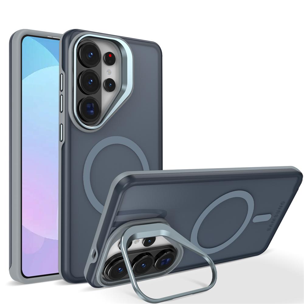 Luxury Matte Clear With Holder Magnetic For Magsafe Case For Samsung Galaxy S26 Ultra S25 FE S24 S23 Ultra Plus Shockproof Cover