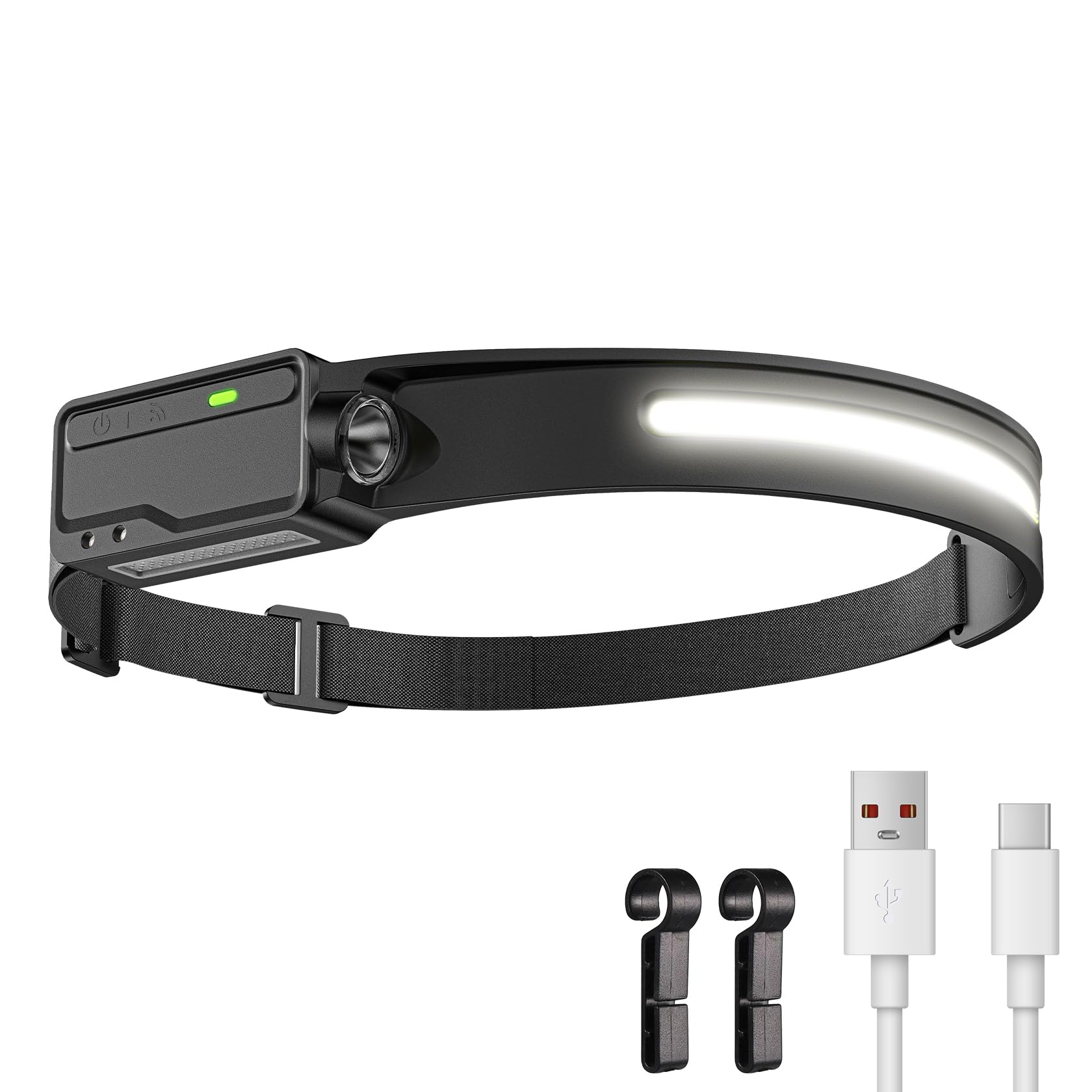 

Перезаряжаемый светодиодный налобный фонарь LUTW с COB P8 светом, широким углом, 4 режимами освещения, 500 лм, высоким уровнем яркости, 8 часами непрерывного света, водонепроницаемый и идеально подходящий для мощности и