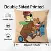 Y-Yogi B-Bear Anime Cushion Cover Pattern Printed Pillowcase for Living Room Sofa Cushion Cover & Bedroom Decor