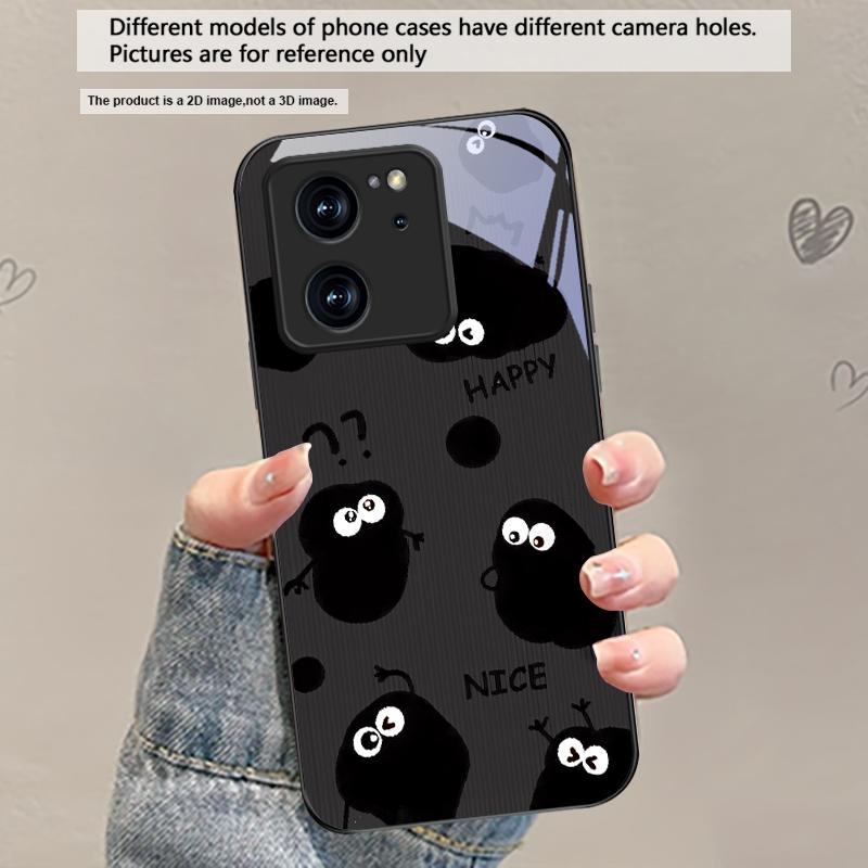 

Funny hand drawn style For Redmi Note 14 Pro+ 13 Pro 8 9 9S 12S 10 Pro 11 12 13C 14C A3 12 13 K60 Ultra Black Glass Phone Case Redmi Note 10 Pro