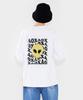 AOX Wave Logo Long Sleeve T-Shirts(Semi-Over Fit) White