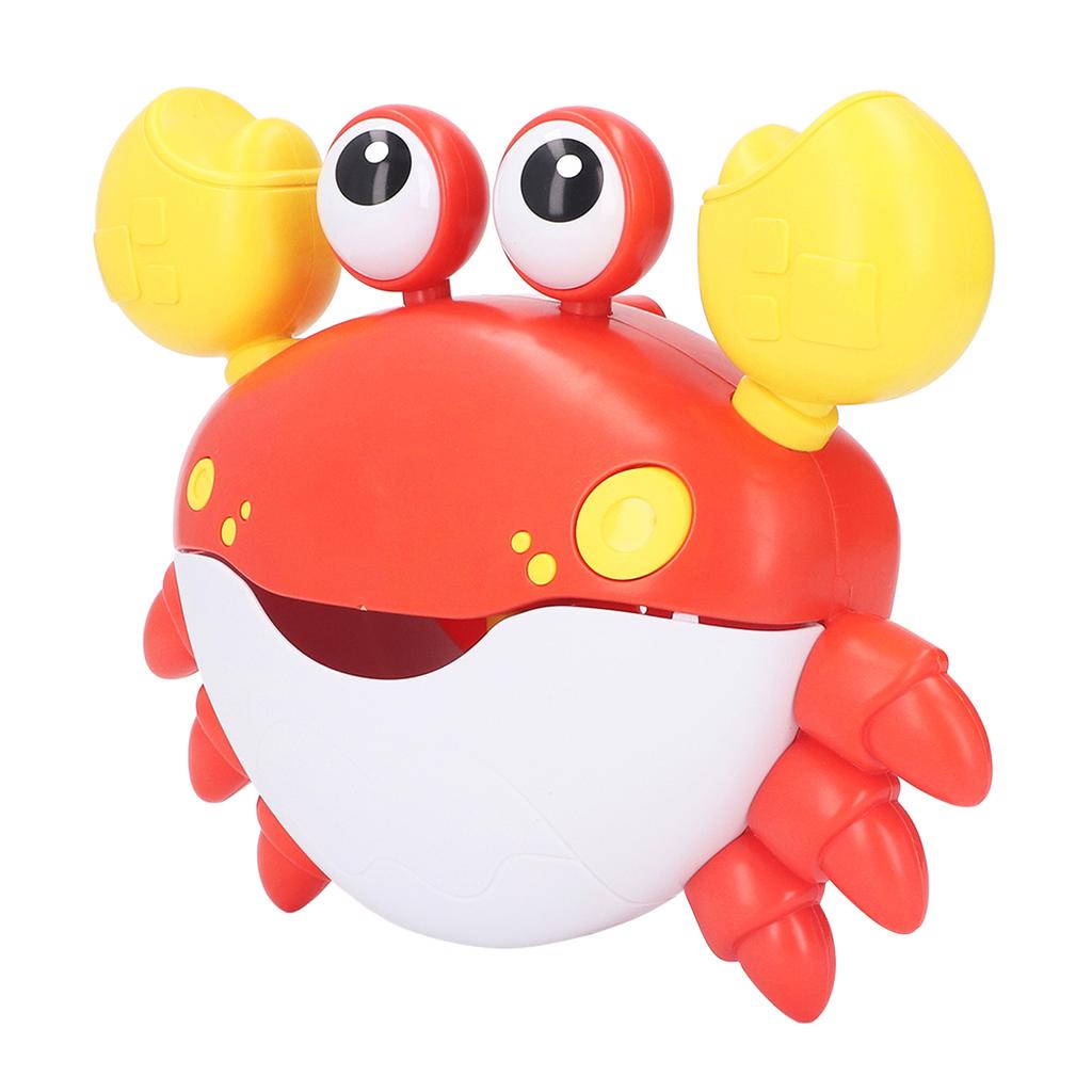 Dancing Crab Bubble Machine Music Electronic Crab Bubble Blower for Children Kids Washroom Red