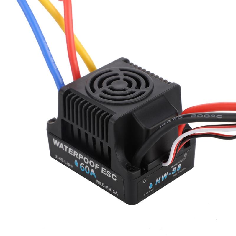 Brushless Electronic Speed Controller RC Waterproof ESC 60A/80A Brushless & Brand New Accessory for 1:10 RC Toy Off-road