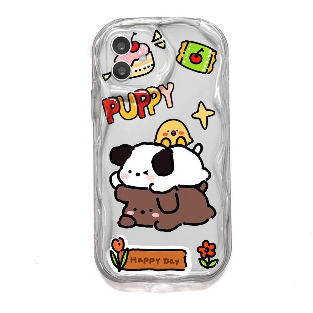 Cute Puppy for Apple 17/16/15 Promax Mobile Phone Case iPhone14 Couple 13 Fine Hole 12