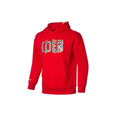 Li Ning Ping Pong Series Fun Print Pullover Sports Hoodie Men Hoodies Red AWDR747-2