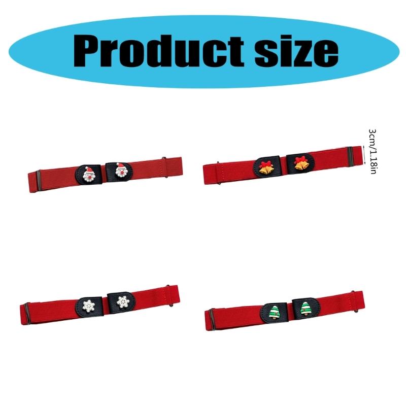 Elastic Waistband Jean Belt Christmas Tree Pattern Waist Belts Fashionable for Stylish Outfits