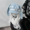 Detachable Long Rabbit Ears Beret Rivet Buckle Chic Octagonal Hat Gothic Punk Hat  for Girls