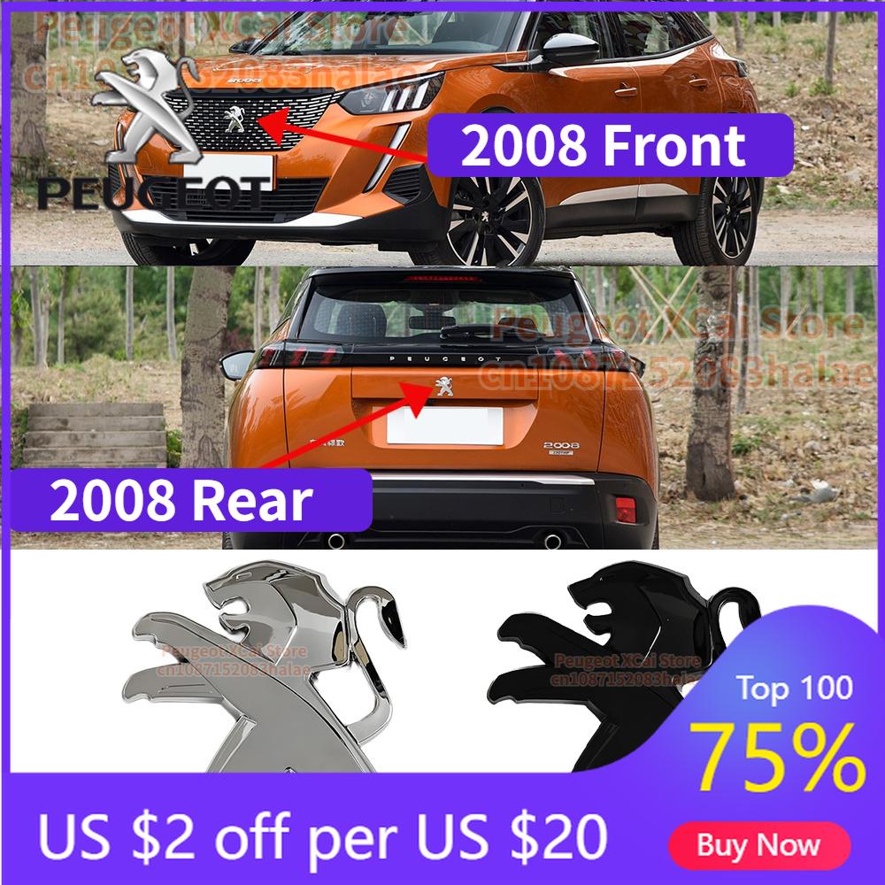 Adesivo Auto Caldo 2026 Adatto per Peugeot 2008 Griglia Cofano Anteriore Emblema Logo Emblemi Portellone Posteriore Accessori Auto