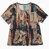 Women's Plus Size Printed 2-Piece Set – Casual Short Sleeve Summer Outfit (XL-5XL)