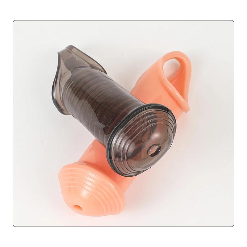 Enlargement Glans Cock Sleeve Male Foreskin Corrector Resistance Ring Delay Ejaculation Penis Ring Sex Toy 18 Men Penis Extender