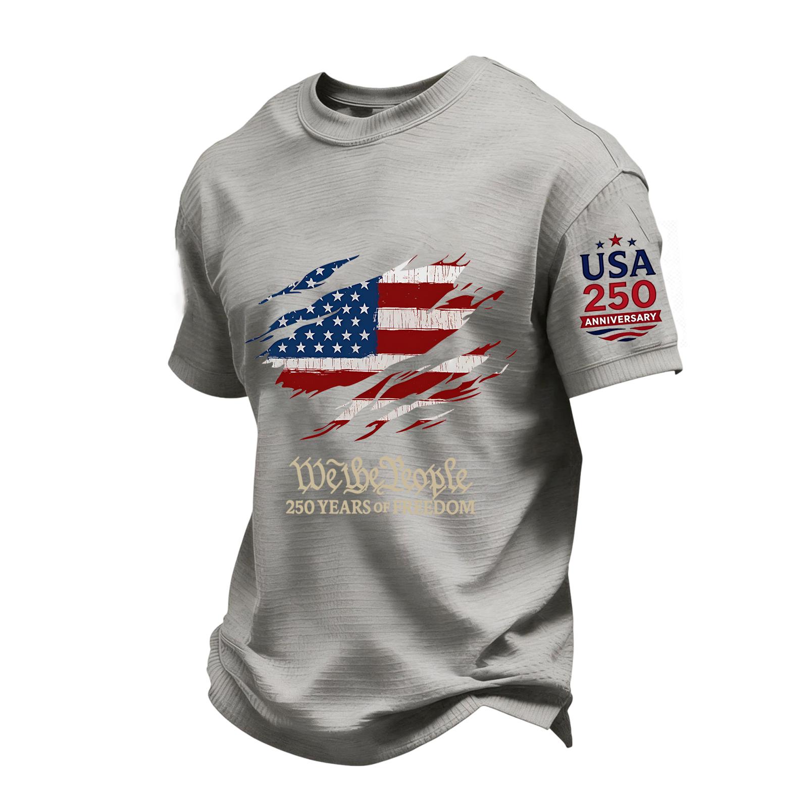 Men s Loose And Casual Flag-print T-shirt Short Sleeve Shirt M 1890₽
