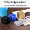 Edc German Cube Premium Aluminum Alloy Fidget Toy Pocket-Sized Infinity Flip Cube Gadget Stress Anxiety Relief For Adults Kids