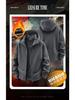 Men's Trendy Fleece Hooded Jacket: Warm, Thick, Casual Outdoor Coral Fleece for Autumn and Winter.