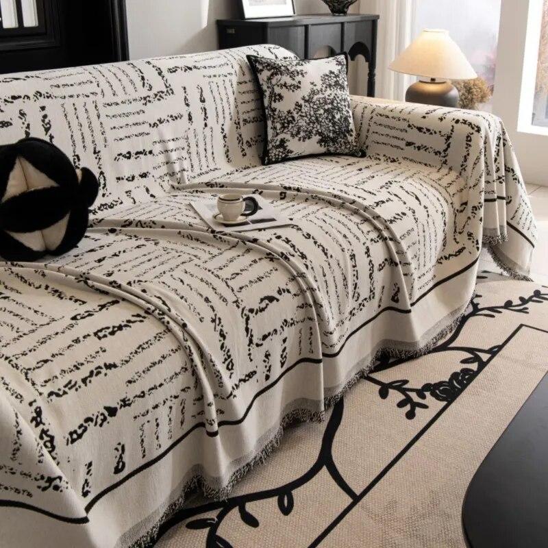 Camping Picnic Stripe Mat Throw Blankets Living Room Sofa Couple Position Modern Throw Color Block Blanket Cover