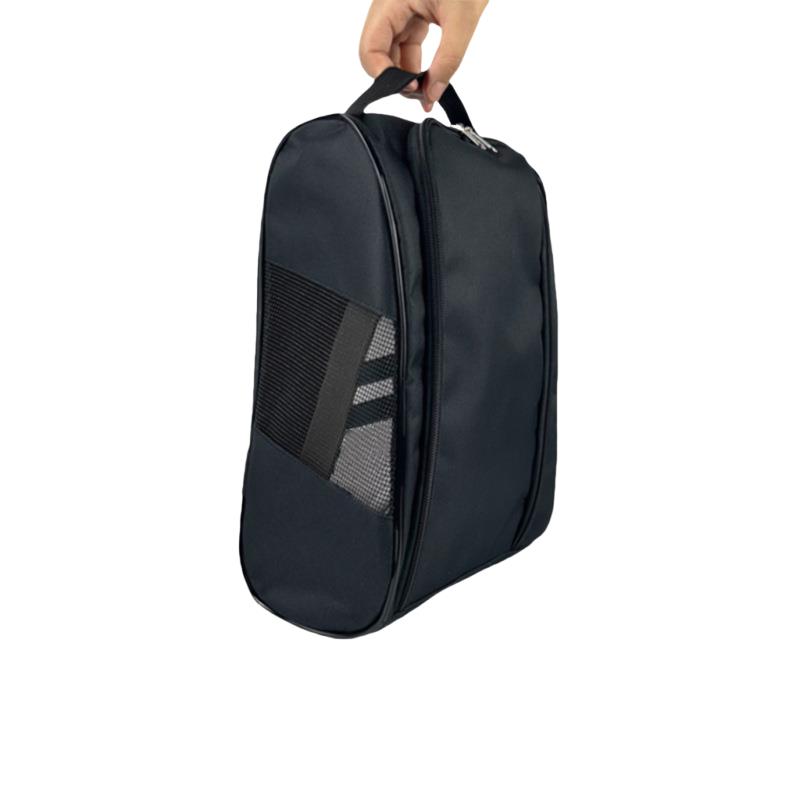 Unisex Portable Oxford Cloth Golf Shoe Bag Lightweight Breathable Dustproof Zippered Football Boot Carrier