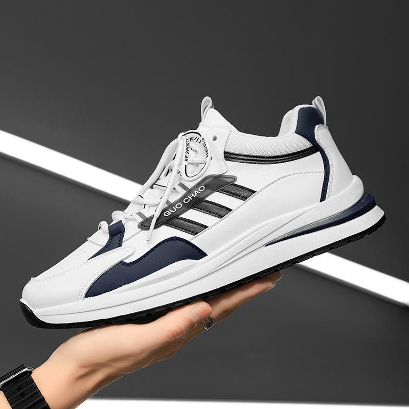 New clover medium top men's shoes breathable waterproof leather surface soft sole non-slip sports break