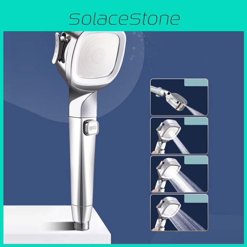 Luxury Handheld Shower Head Set With Powerful Pressure, Anti-rust And Durable, 4 Modes, 1.5m Hose