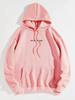 Damen Fleecegefüttertes Kapuzensweatshirt mit Buchstabenaufdruck, Unifarben, Kordelzug, Europäische Größe