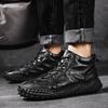 38-46 Fall/ Winter Mens Handmade  Leather  Soft Sock Ankle Boots Autumn Winter Men Boots Men's Ankle Boots Handmade Plush Shoes Casual Shoes