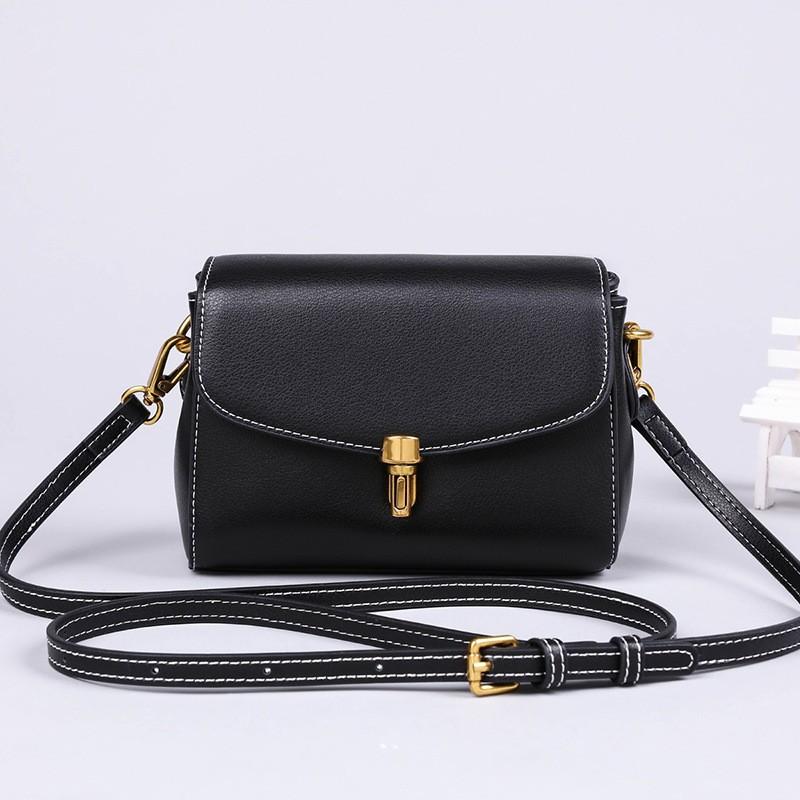 New Bag One-shoulder Crossbody Bag for Women's Niche Design Genuine Leather Square Bag Fashionable Simple Autumn Bag
