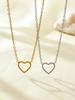 Ins Style Fashion Simple Exquisite Senior Sense Of Stainless Steel Plated 18K Gold Hollow Couple Love Pendant Necklace Female