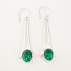 Green Emerald Stone Boho Dangle Engagement Gift Earrings Jewelry Sterling Silver EE-136-9
