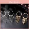 Trendy Western Style Alloy Tassel Dangle Earrings Golden And Silver Colors