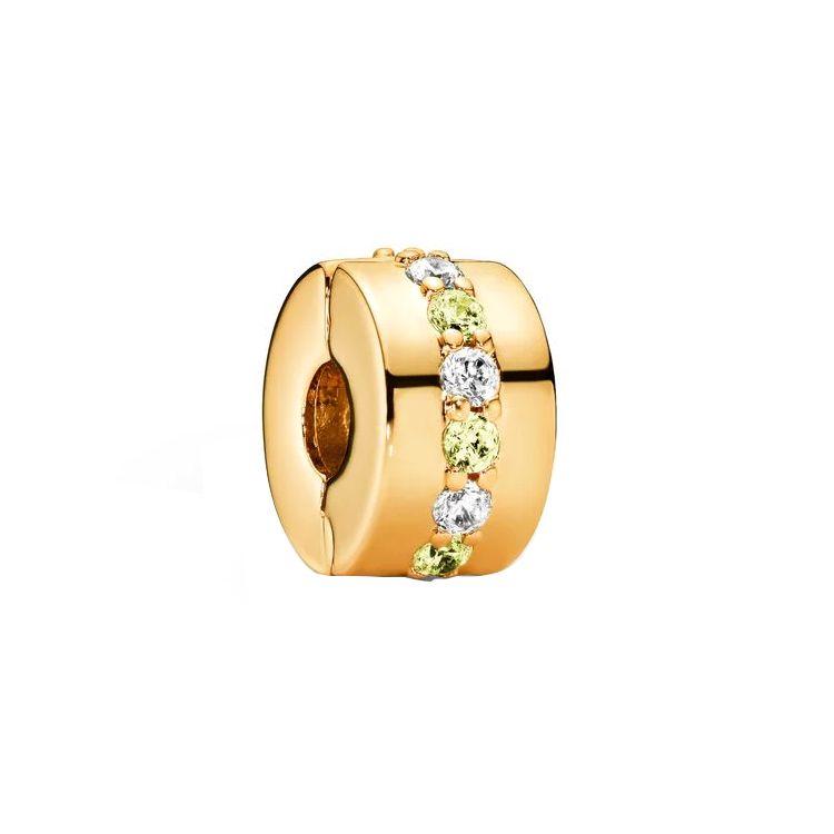 Pandora Yellow Sparkling Clip Unisex Jewelry 767051CSY Yellow
