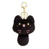 Plush Kitten Keychain with Tail Black Pendant Mascot