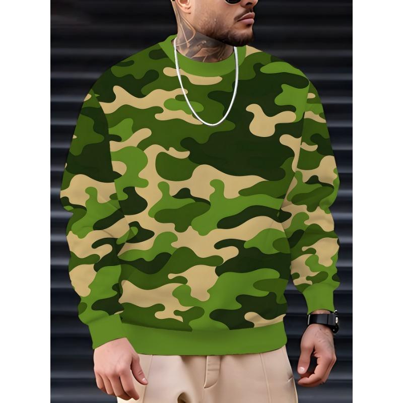 Men's Crew Neck Long Sleeve Sweatshirt, Casual and Versatile Crew Neck Sweatshirt for Men
