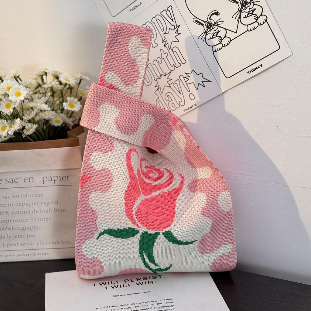 Geantă Tricotată cu Tematică Festivalul Bărcii Dragonului Geantă Cadou pentru Întâlnirea Companiei Geantă de Mână Cadou de Nuntă Geantă Zongzi Geantă Fericită pentru Bomboane