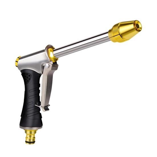 

Garden Hose Nozzle, Long Wand High-Pressure Sprayer with Anti-Slip Grip, Heavy Duty Booster Nozzle for Car Washing Garden Watering A